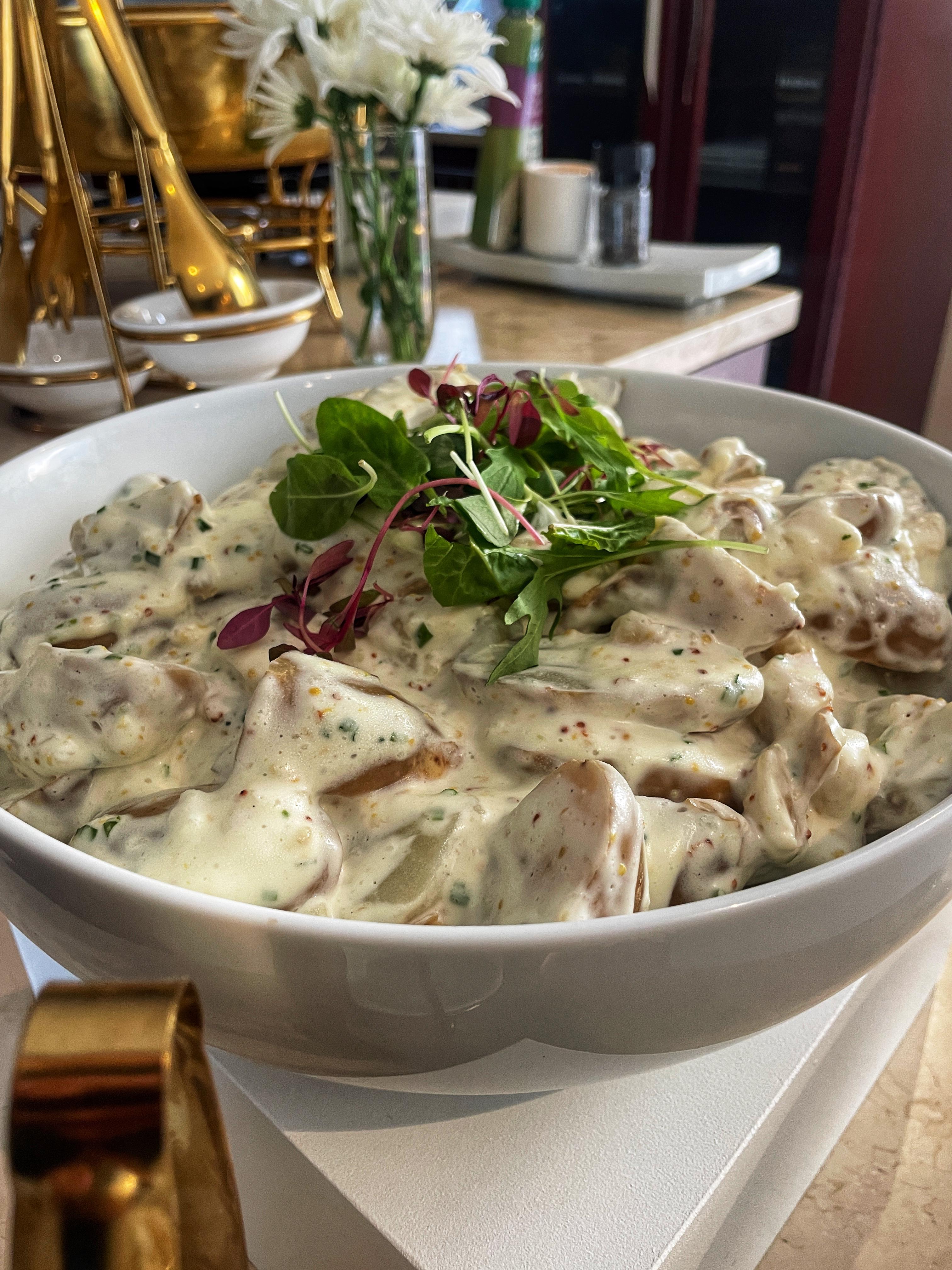 Professional food station setup for events and celebrations