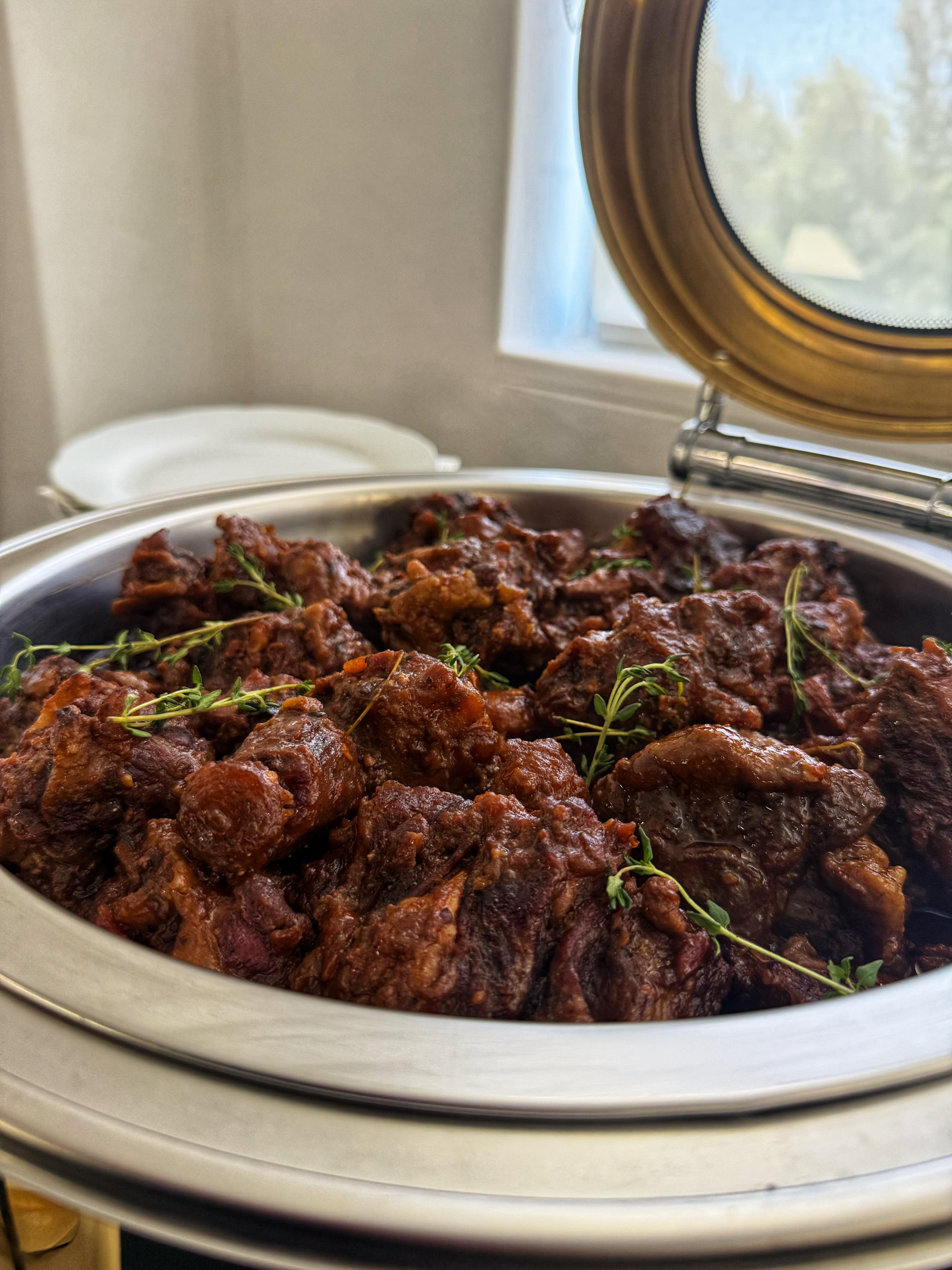 Professional corporate meeting catering setup