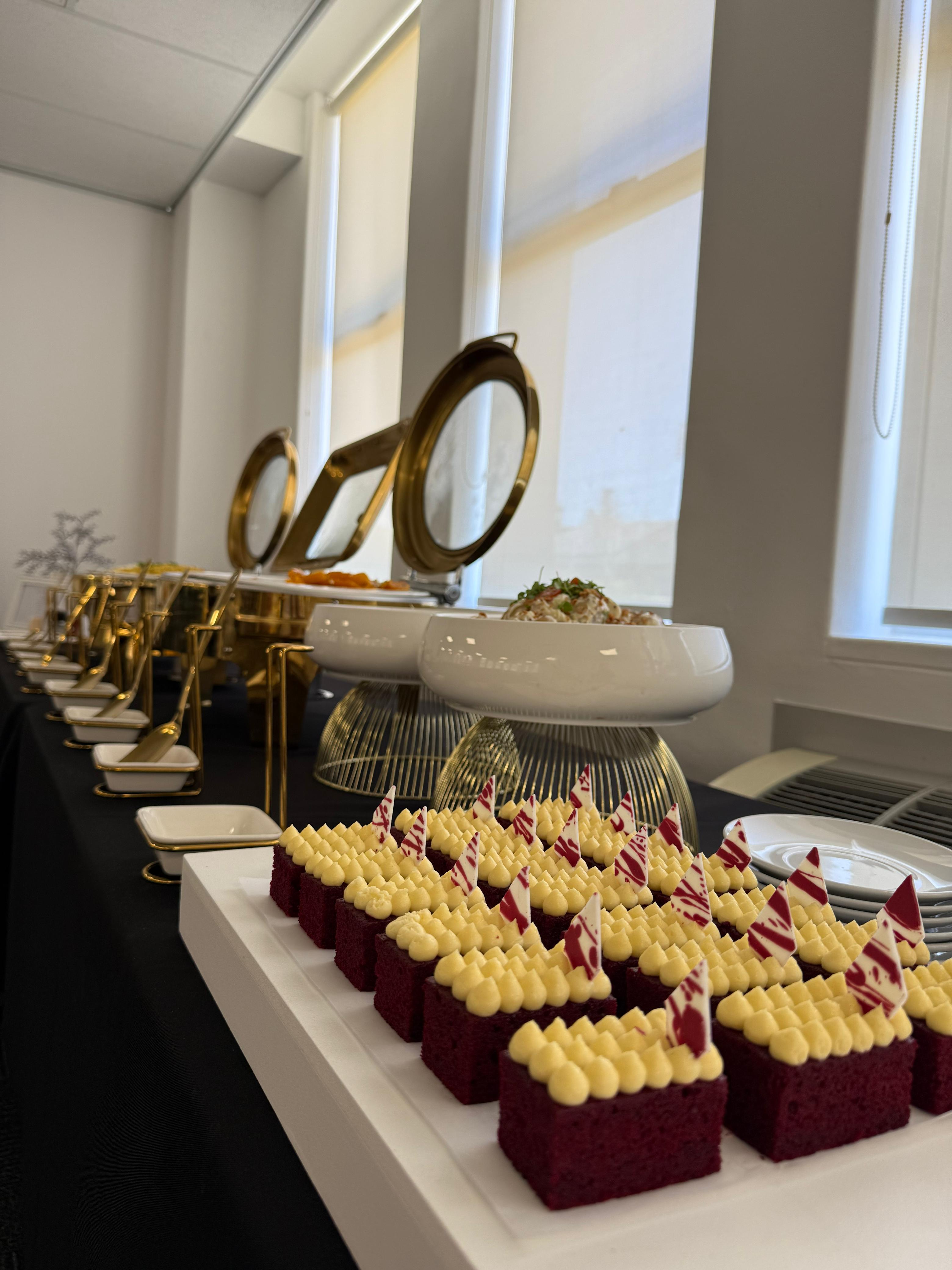 Professional corporate meeting catering setup